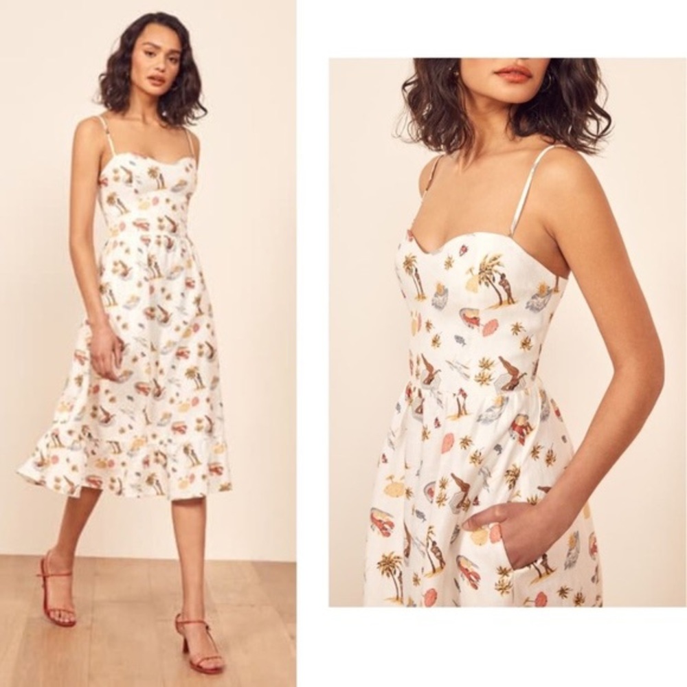 Reformation Eileen dress in Tropez Size 10